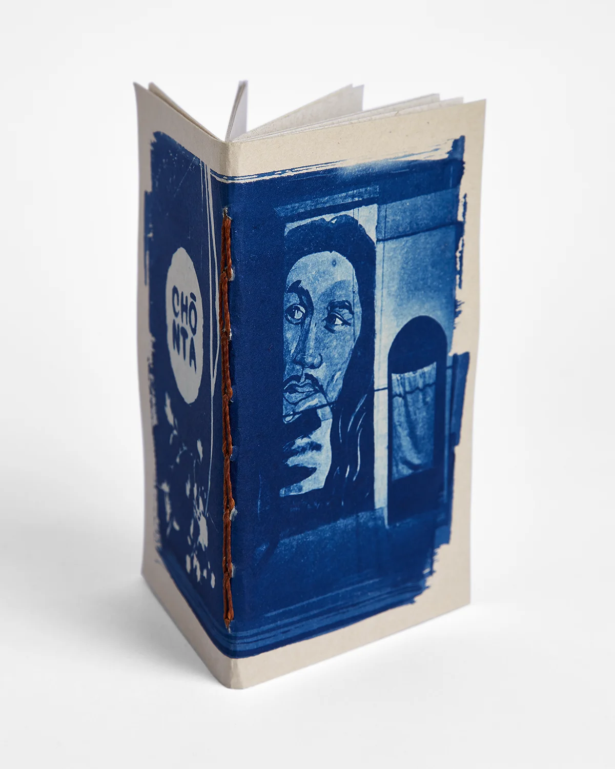 Libreta cianotipia serie Marley costura